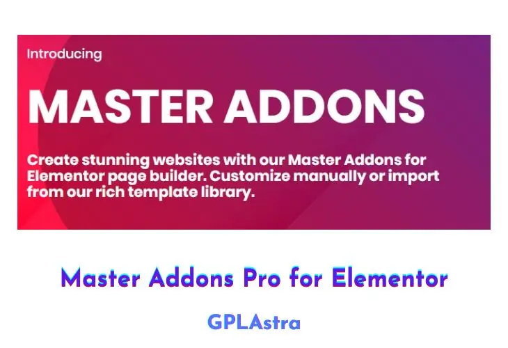 Master Addons Pro for Elementor 4 Master Addons Pro for Elementor