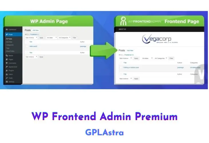 WP Frontend Admin Premium