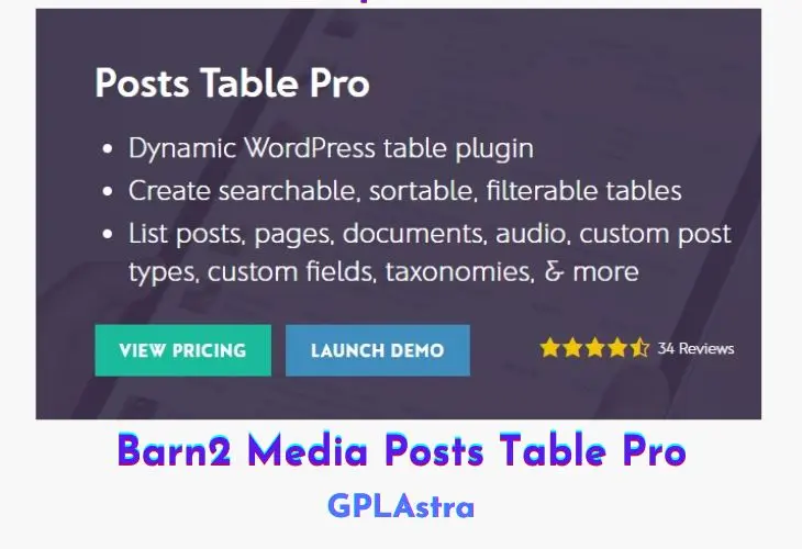 Posts Table Pro