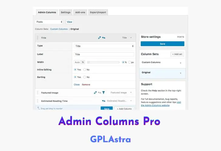 Admin Columns Pro