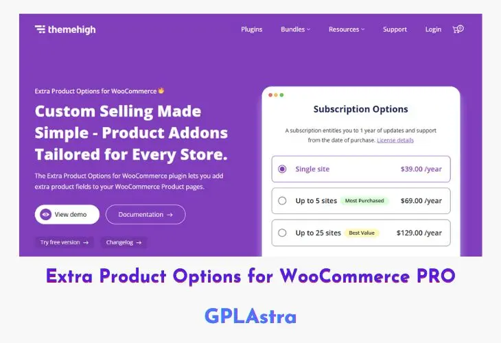 Extra Product Options for WooCommerce PRO