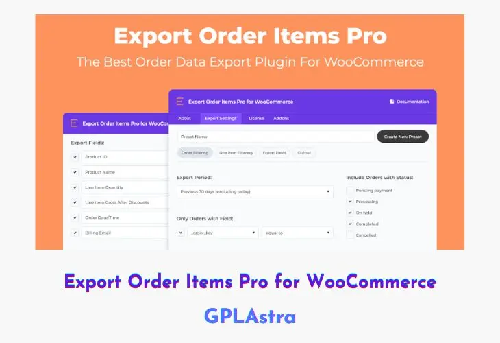 Export Order Items Pro