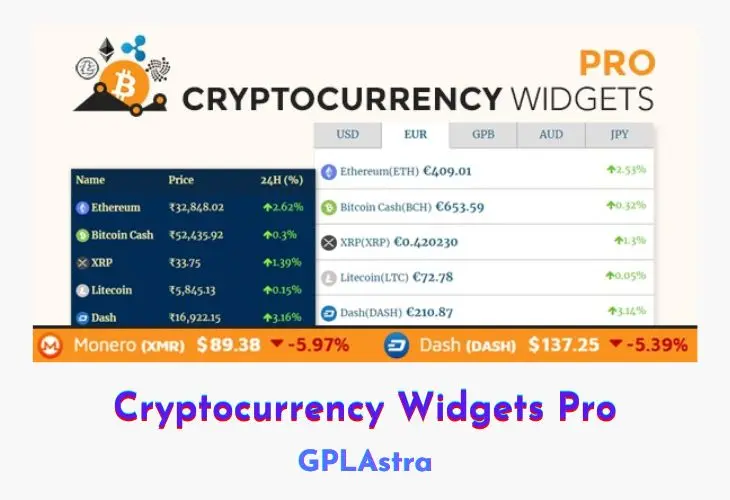 Cryptocurrency Widgets Pro